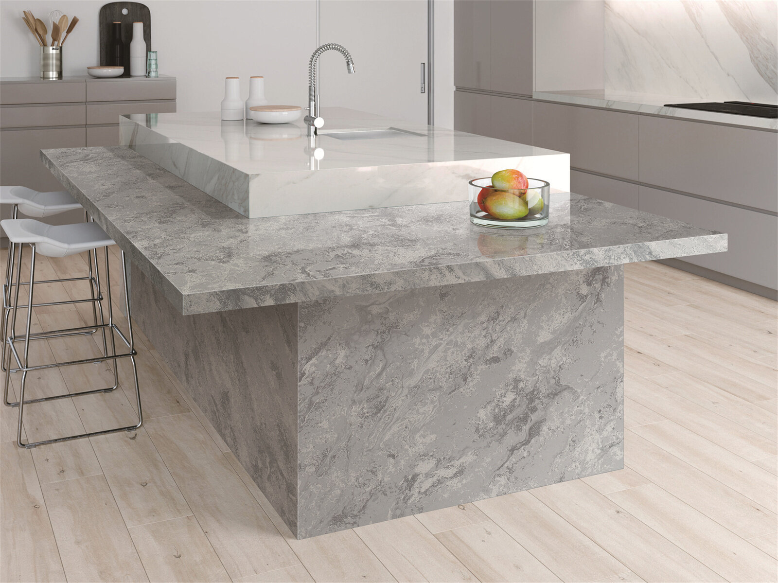 Babylon Gray Concrete Quartz For Sophisticated Interiors