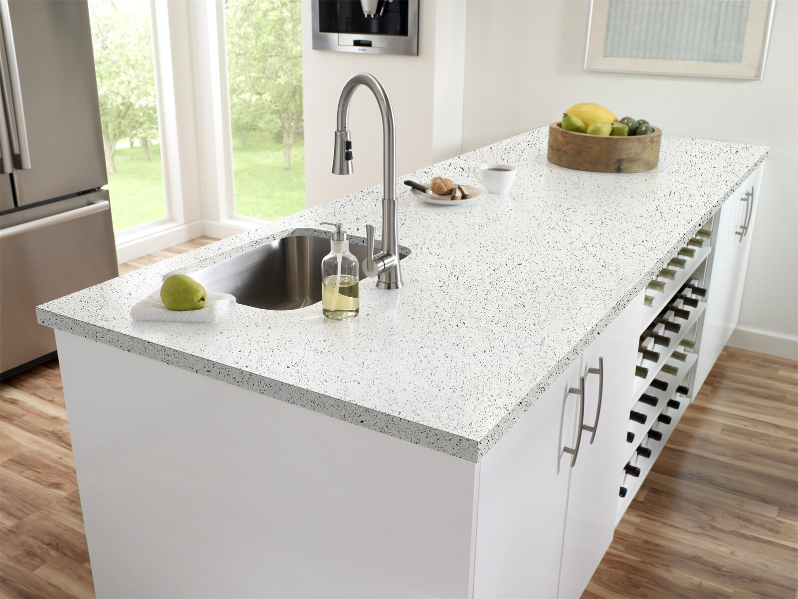 Elevating Kitchen Style with Iced White Quartz Countertops