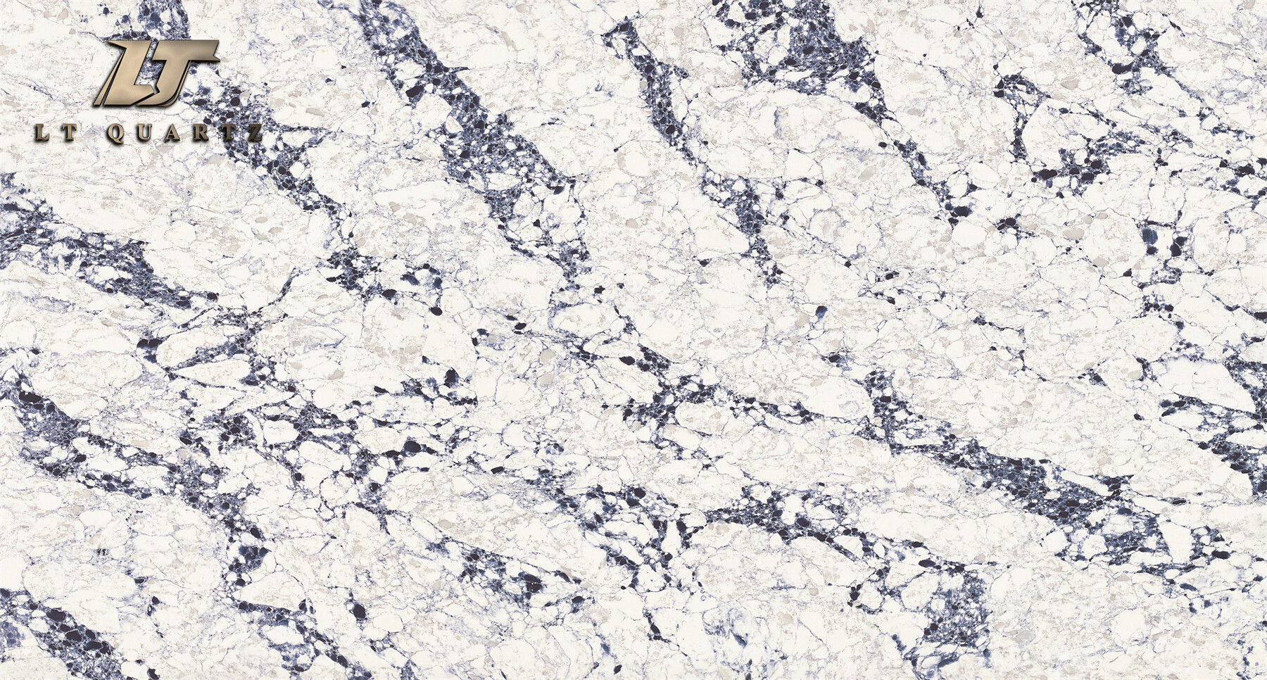 Calacatta Valenza Quartz Blue Engineered Quartz Stone LT Quartz